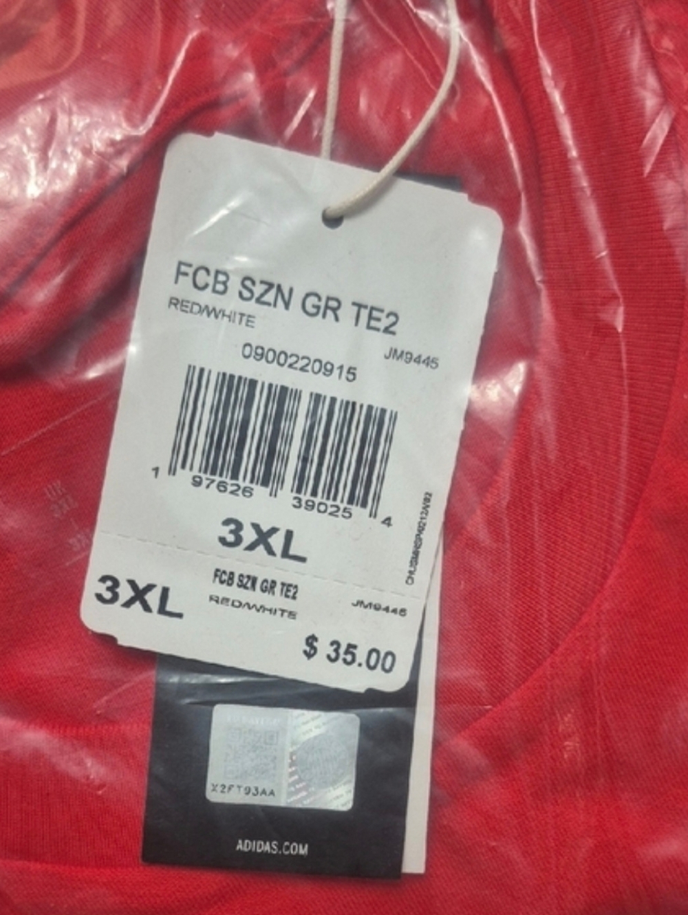 Adidas Red and White 3XL Tee - Picture 4 of 10